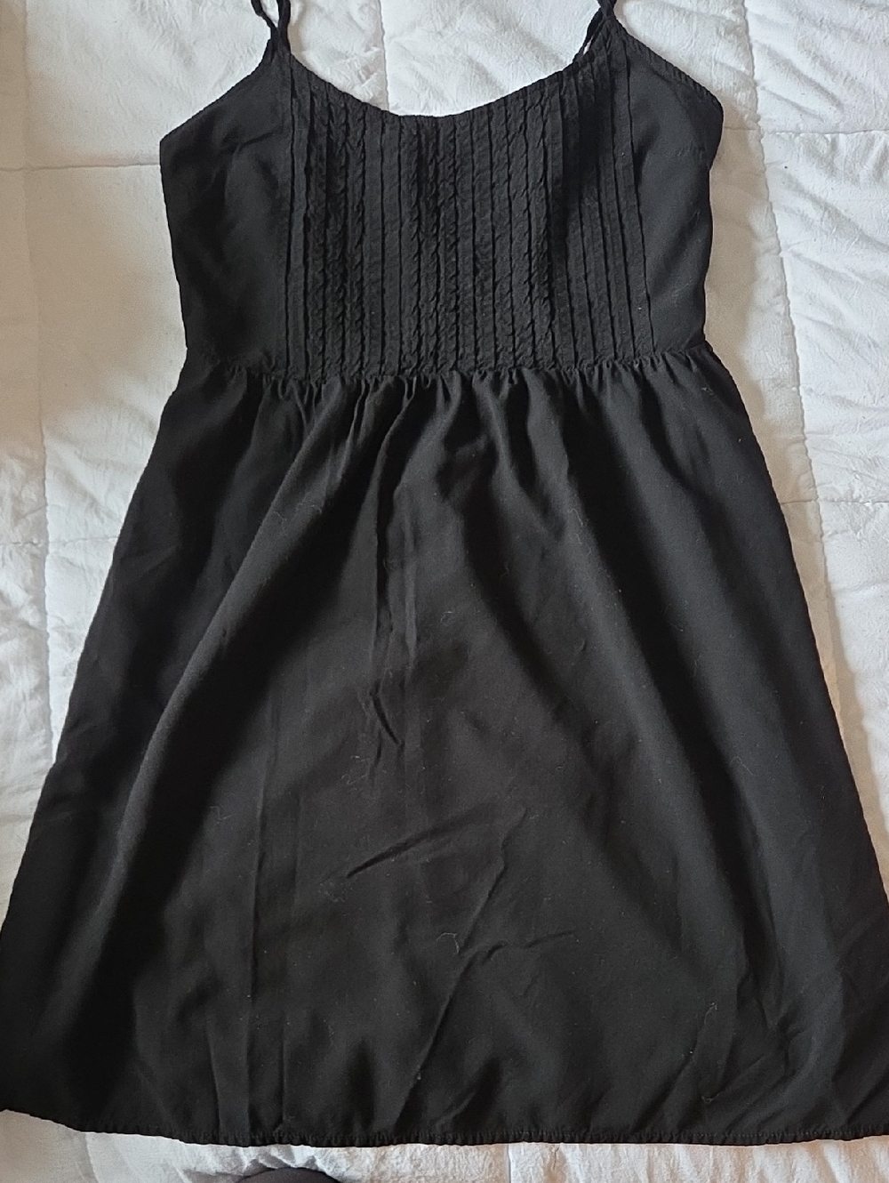 Old Navy Black Smocked Bodice Spaghetti Strap Mini Dress